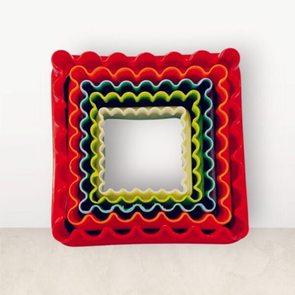 2 Multi-Color Square-Shaped Cookie Cutter Set