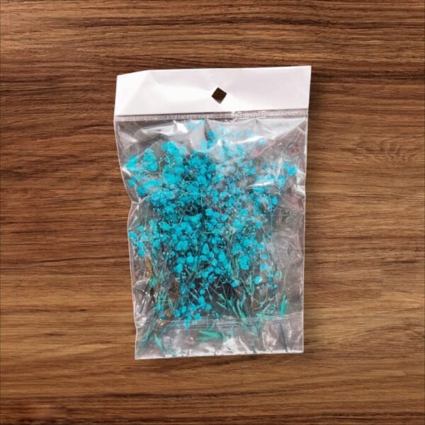 3 Delicate Blue Dried Flowers