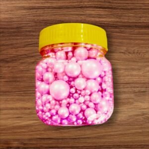 Pink Sugar Pearls – Mixed Size Metallic Cake Sprinkles