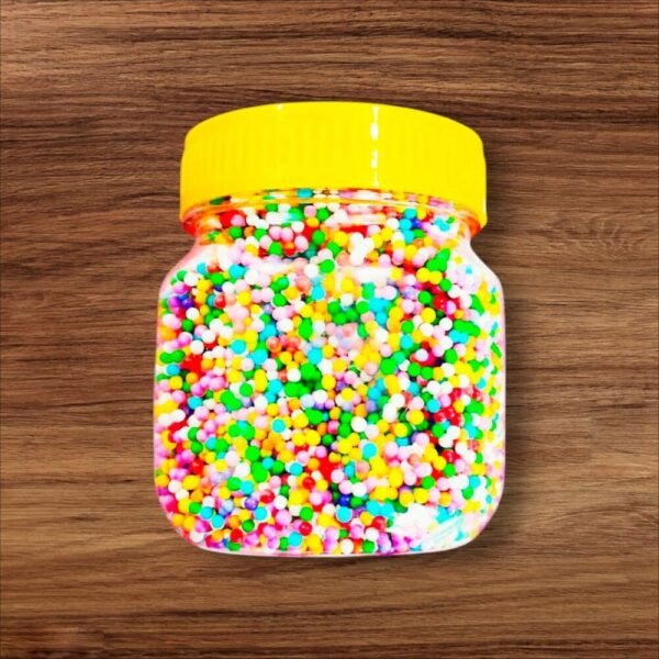 7 Multicolor Sugar Pearls – Round Edible Sprinkles