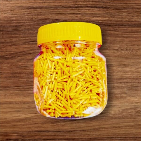 8 Yellow Sugar Sprinkles – Cylindrical Edible Cake Décor