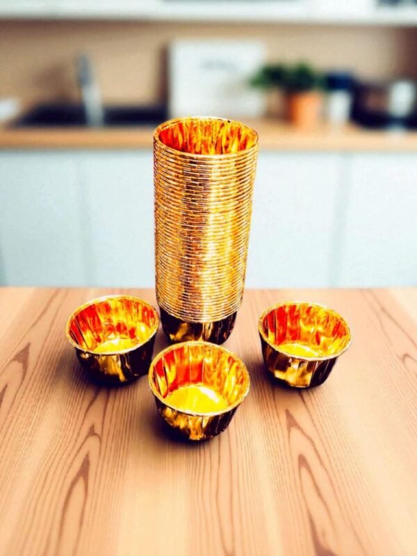 Golden Foil Cup Cake Linear