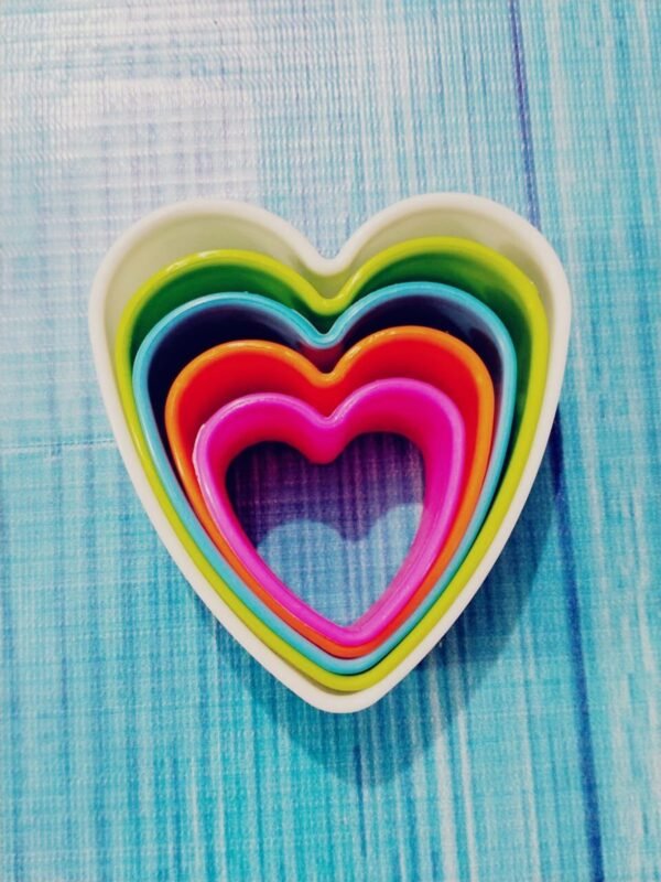 Multi-Color Heart-Shaped Cookie Cutter Set