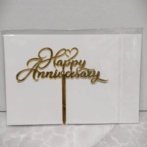 “Happy Anniversary” Cake Topper