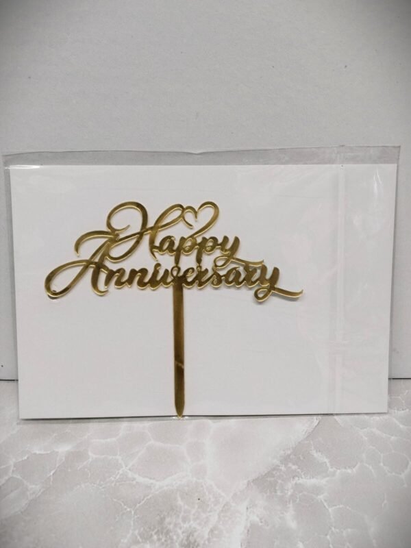 4 “Happy Anniversary” Cake Topper