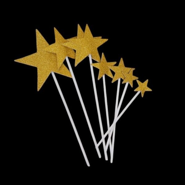 4 Golden Star Topper set