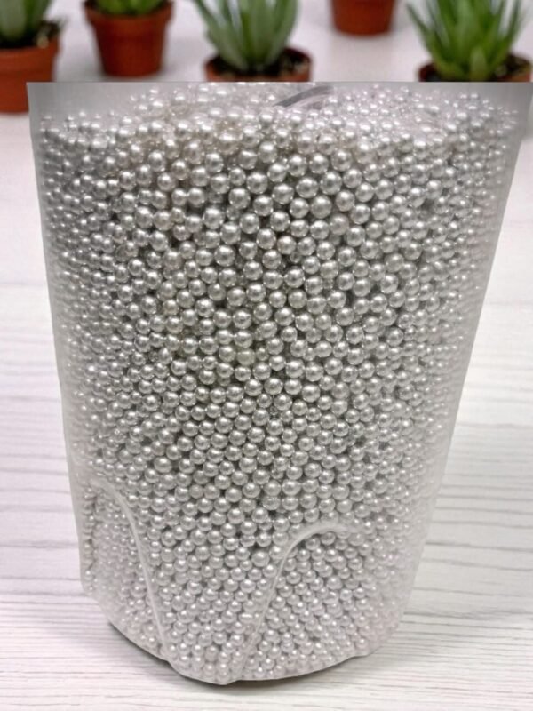 8 4mm silver pearls 50gm